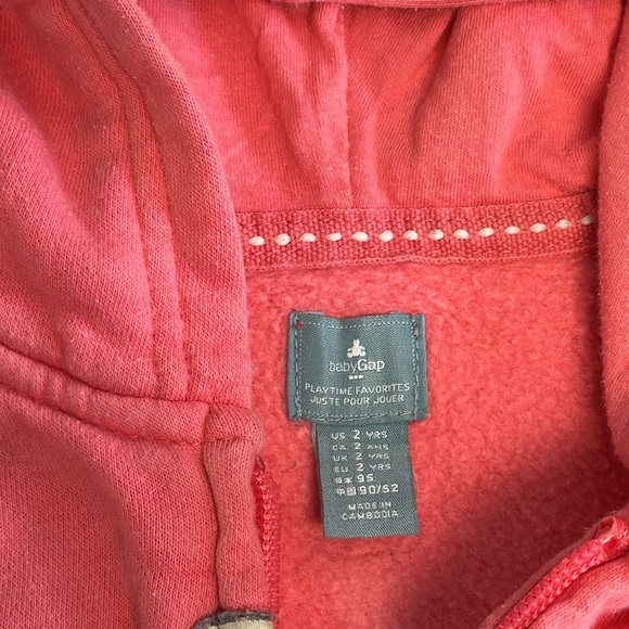 GAP kids - full zip hoodie. Size 2 - Picture 2 of 4